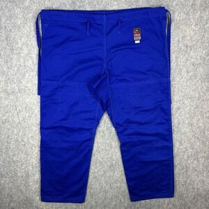 Fuji Martial Arts Pants Mens A4 Blue BJJ Judo Gi Pants 100% Cotton Drawstring
